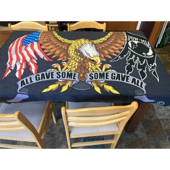 POW MIA All Gave Some Some Gave All Eagle USA‎ Flag Multi Color Blanket Soft