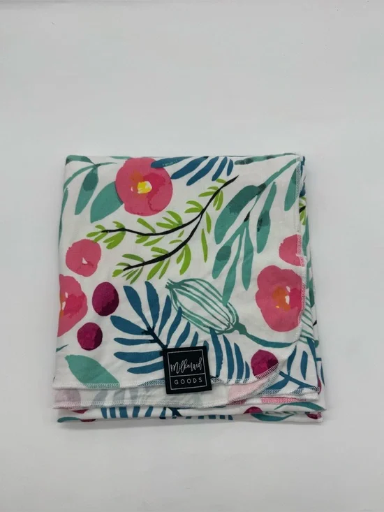 Milkmaid Goods Bamboo Swaddle Blanket in Floral Design