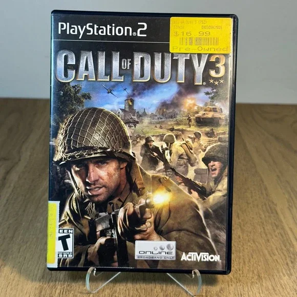 Activision Call of Duty 3 Video Game PS2 Black Good Special Edition WWII Shooter