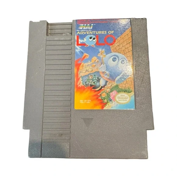 Adventures of‎ Lolo Nintendo NES 1989 HAL America Puzzle Game Cartridge