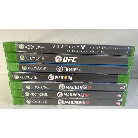 Xbox One Bundle Of (7) Games Madden 15, 16 17, FIFA 18‎ 19 UFC Destiny