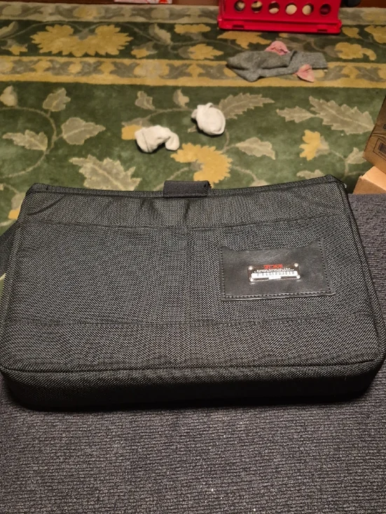 Tumi Black Textured Laptop Tech Organizer