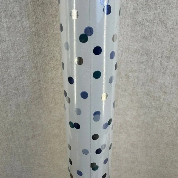 Wonder Shop Target All Occasion Gift Wrap Polka Dot Blue Silver White 90 Sq Ft