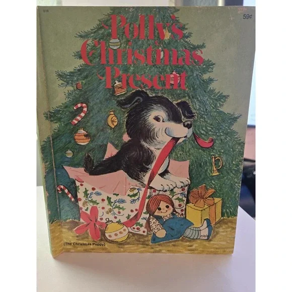 Vintage Polly's Christmas‎ Puppy, Wonder Books, 1953 copyright, hardcover