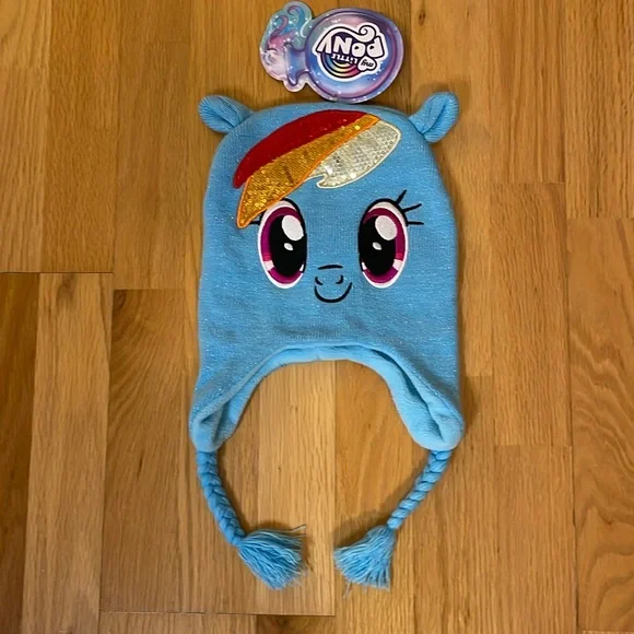 NWT My Little Pony Blue Knit Beanie Hat