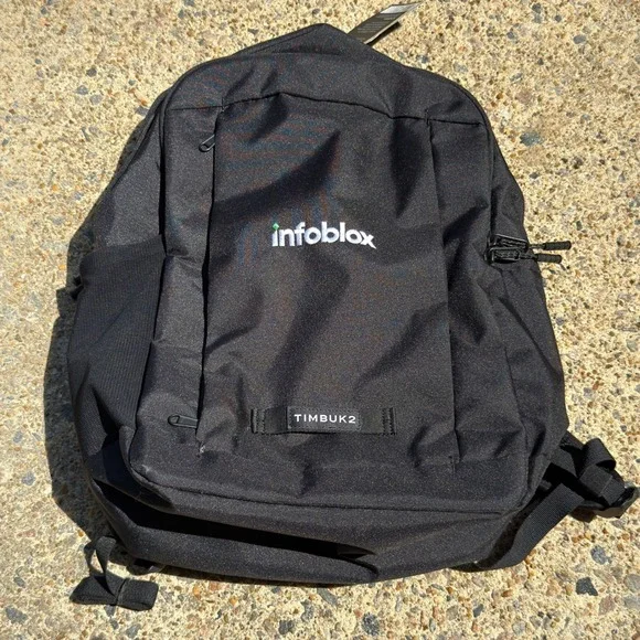 Timbuk2 Parkside Eco Laptop Backpack Black Infoblox Logo 15