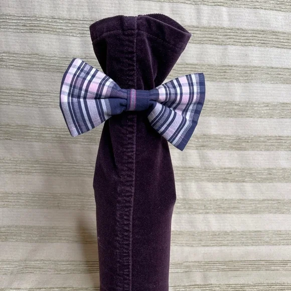 Handcrafted Wine or Liquor Bottle Gift Bag Made From Velvet and Tie