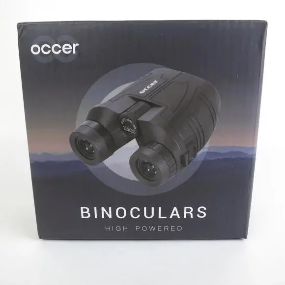 Occer 12x25 Compact Low Light Vision Binoculars - Black