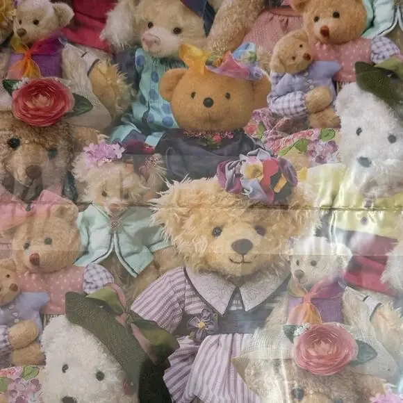 New Unopened Package of Vintage 90s Teddy Bear Wrapping Paper - 2 Sheets