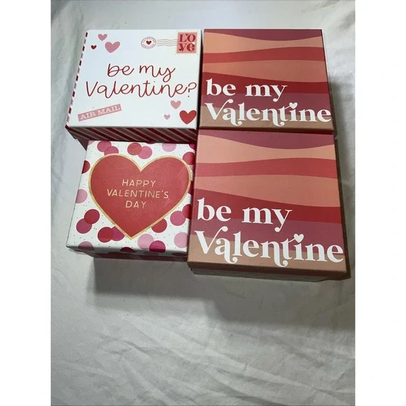 Lot Of 4 Valentines Day Gift Boxes