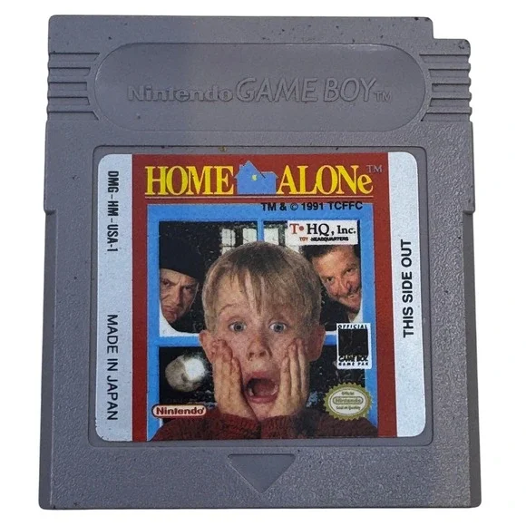Home Alone‎ Nintendo Game Boy Video Game DMG-HM-USA-1 Grey Cartridge THQ 1991
