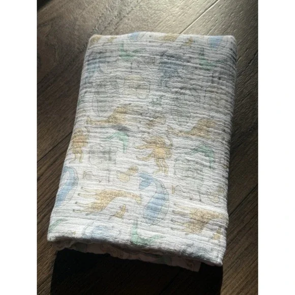 Aden + Anais Essentials Muslin Baby Swaddle Blanket Land & Sea Animals