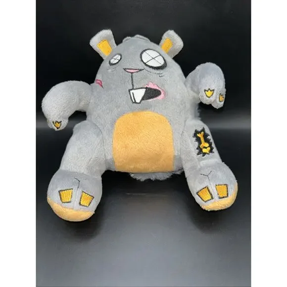Bark Box Bite of the Living Dead Dog Toy Zoe the Zombie Squirrel Squeaker Works