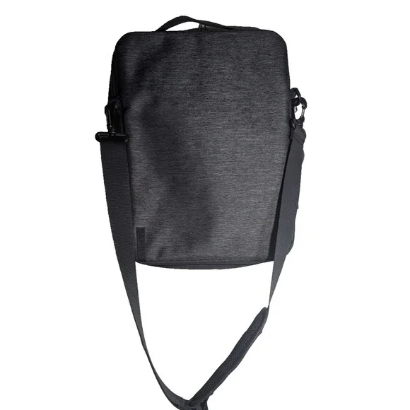 FINPAC Laptop Shoulder Bag messager strap Gray 14 x 10.5 padded with hand strap