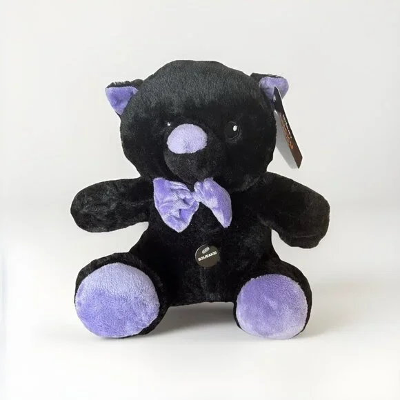 Petsmart BLACK Cat Lucky HALLOWEEN CAT Plush Squeaks NWT