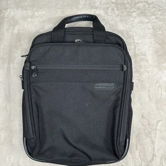 BRIGGS & RILEY Travelware Laptop Briefcase Backpack Black Durable Nylon
