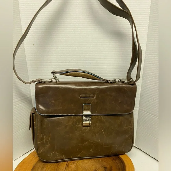 Piquadro Leather Lap Top Bag