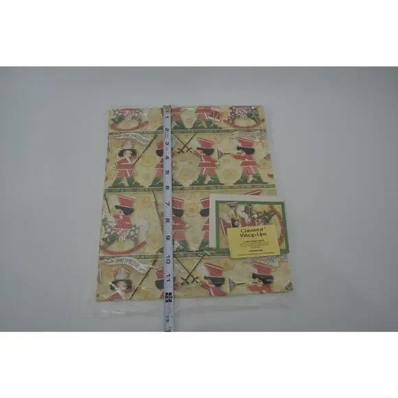 Vtg Current Wrap-Ups Candy Cane Corps Christmas Paper