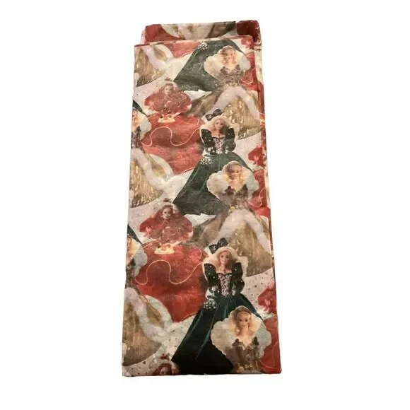 Vintage Barbie Holiday Wrapping Paper Gift Wrap Nwot