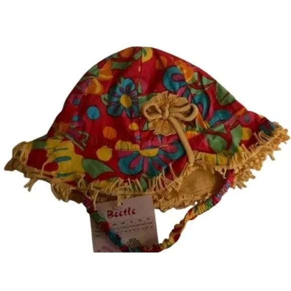 Baby Beetle Beetlejuice‎ Girls Sun Hat NWT 12 Months Multicolor