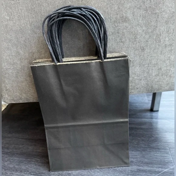 Black Gift Bags Paper Bags Set of 12 small medium New