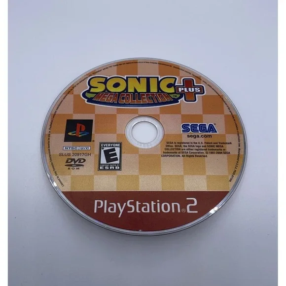 Sonic Mega Collection Plus (Sony PlayStation 2 2004) Greatest Hits PS2 Disc Only