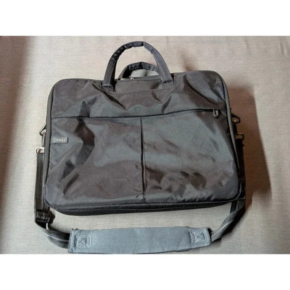 Dell Black Ballistic Nylon Laptop Messenger Bag Briefcase Padded Travel Case