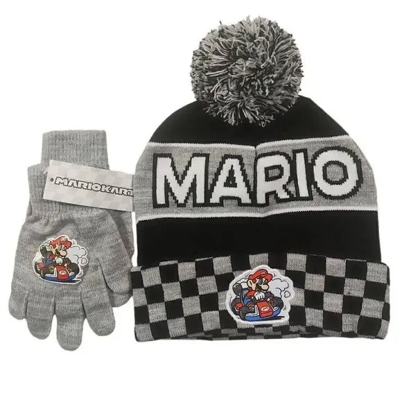 Nintendo Mario kart Hat Glove Set -E