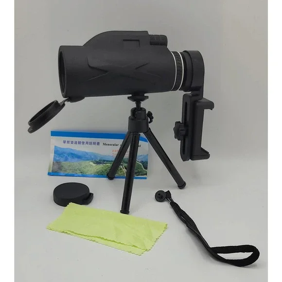 Monocular Telescope 80x100 HD with Smartphone Holder and Tripod