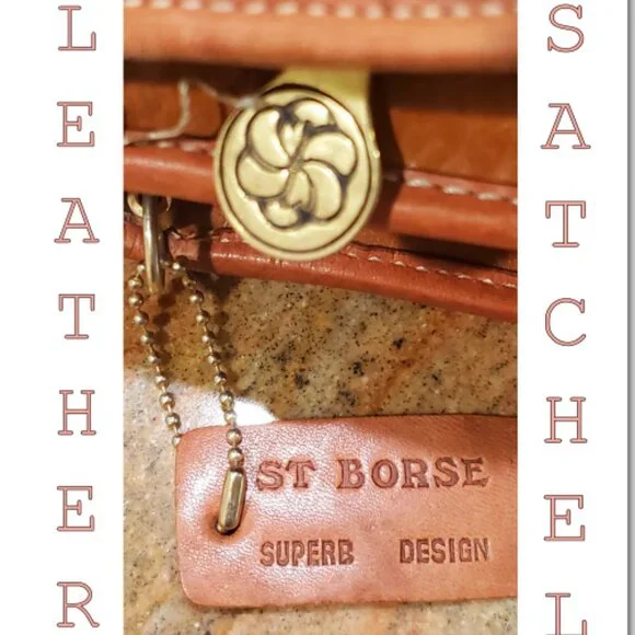 SAINT BORSE LEATHER SATCHEL