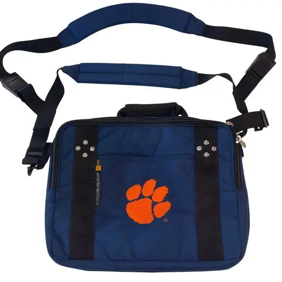 Club Glove Clemson Tiger Laptop Messenger Bag Travel Shoulder Briefcase Blue EUC