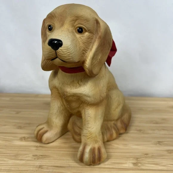 VTG Golden Lab Puppy Music Box By The San Francisco Music Box Company Tested