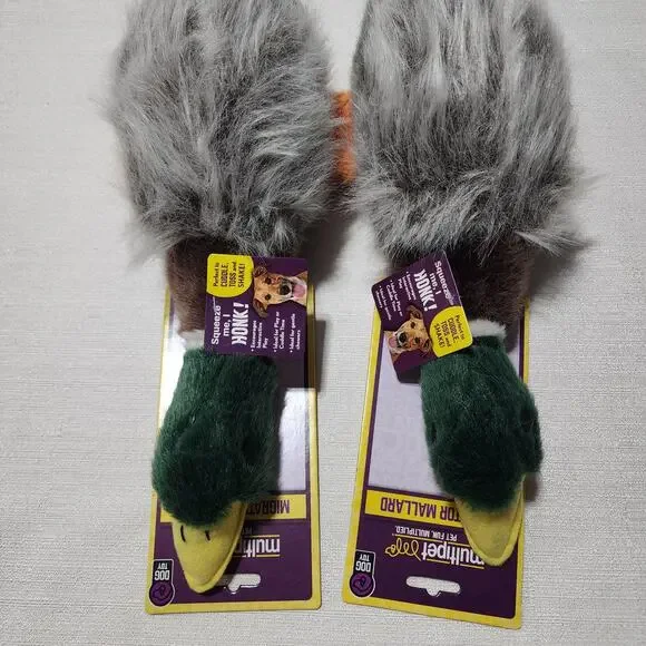 migrator mallard multipet dog toy lot of two