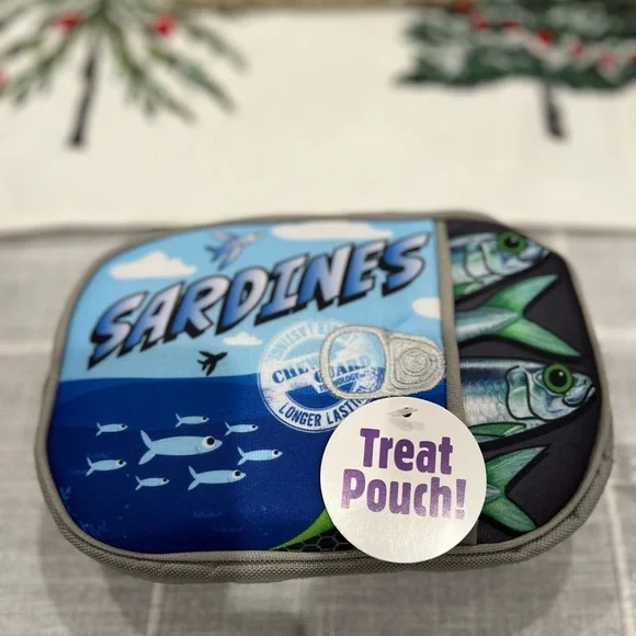 Sardines dog toy with Treat Pouch