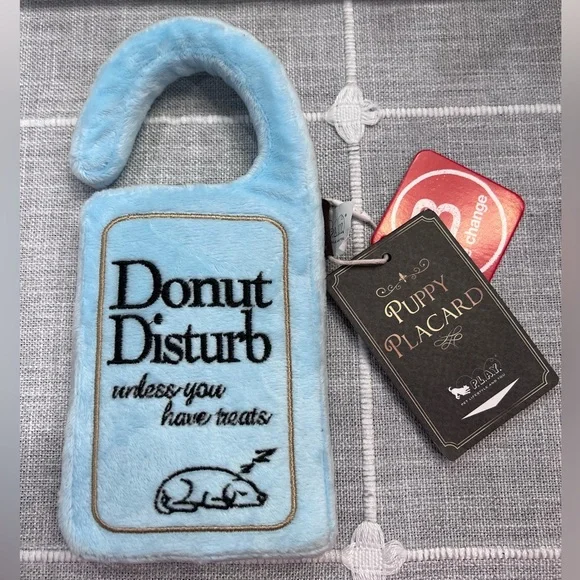 LARGE Blue Plush Dog Door Hanger TOY
