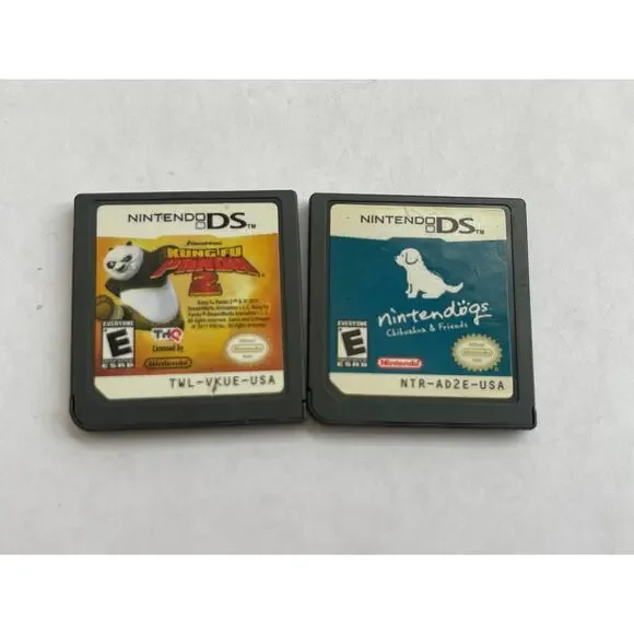 lot of 2 Nintendo DS Video Games Nintendogs: Chihuahua & Friends Kung Fu Panda