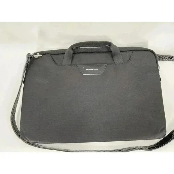 Brenthaven Laptop Bag Messenger Notebook Case Black Double Handle 15.5