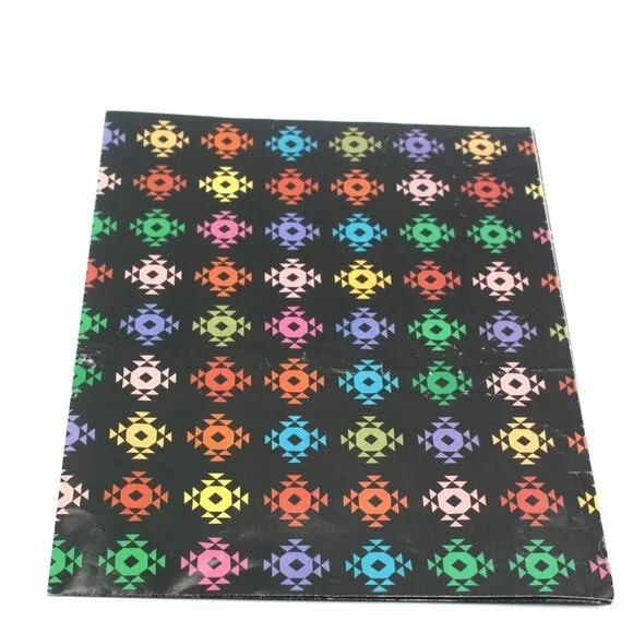 Vintage Black & Colorful Shapes Party Gift Wrapping Paper One Sheet 18
