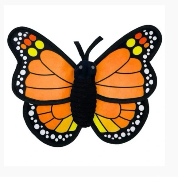 Monarch Butterfly Plush dog Toy small