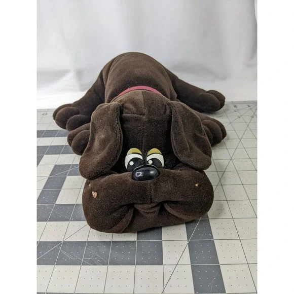 Tonka‎ Pound Puppies Brown Dog Plush Collar 17 Inch 1985 Stuffed Animal Toy
