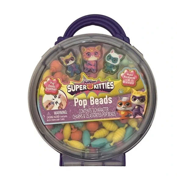 BRAND NEW Super Kitties Pop Beads‎ Jewelry Making Kit 125 Pieces