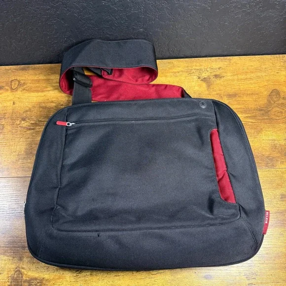 Belkin Messenger Laptop Bag Black Red Nylon Tech Briefcase Unisex OSFA