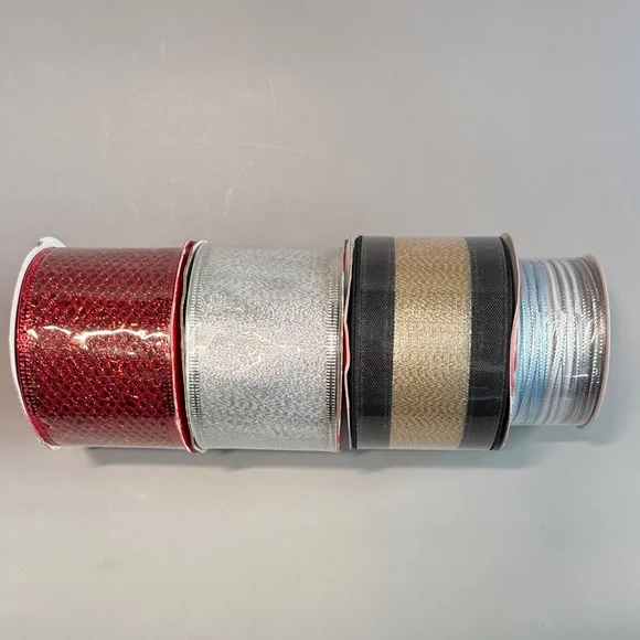 💜3/$15 Set of Decorative Holiday Christmas Ribbons NEW