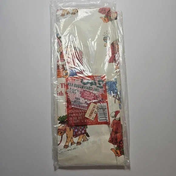 Vintage American Greetings Sherman On The Mount Cat Holiday Gift Wrap 26 Sq. Ft.