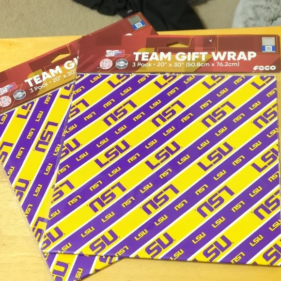 2 Packs of LSU Gift Wrap