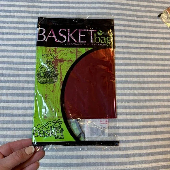Gift Basket Basics 2 Pack Red Basket Bags‎ 22 x 30 Inch Cellophane Gift Wrap