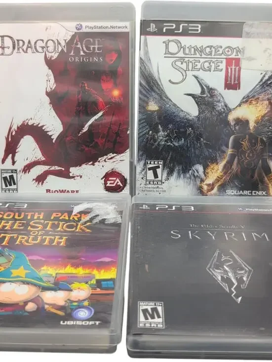 Sony PlayStation 3 PS3 RPG Game Lot 4x Skyrim South Park Dragon Age CIB Complete