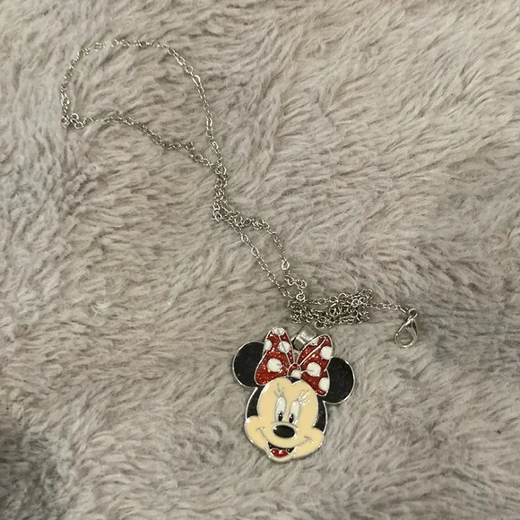 Minnie Mouse Necklace Simple, Cute Disney Necklace Excellent Condition