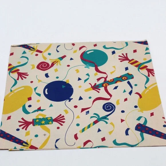 Vintage Colorful Happy Birthday Party Gift Wrapping Paper One Sheet 20