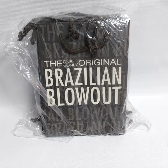 Brazilian Blowout Unisex Shopping Gift Bags OS Black Minimalist Rope Handle 20pk